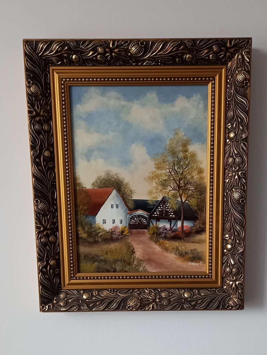 Obraz olejny na dykcie.