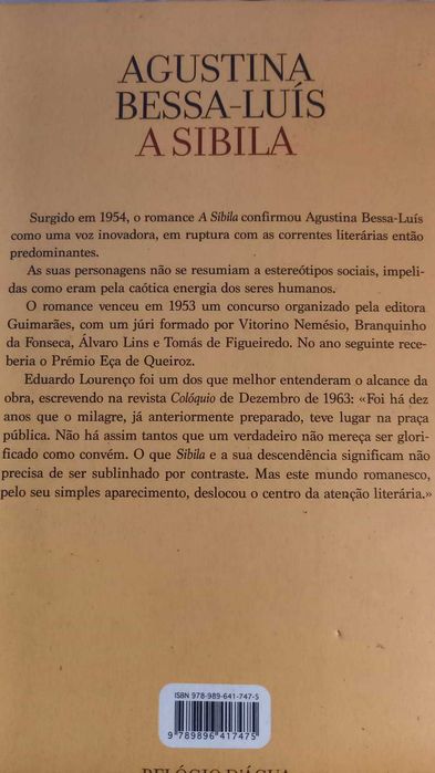 A Sibila de Agustina Bessa-Luís (40% de desconto; completamente novo)