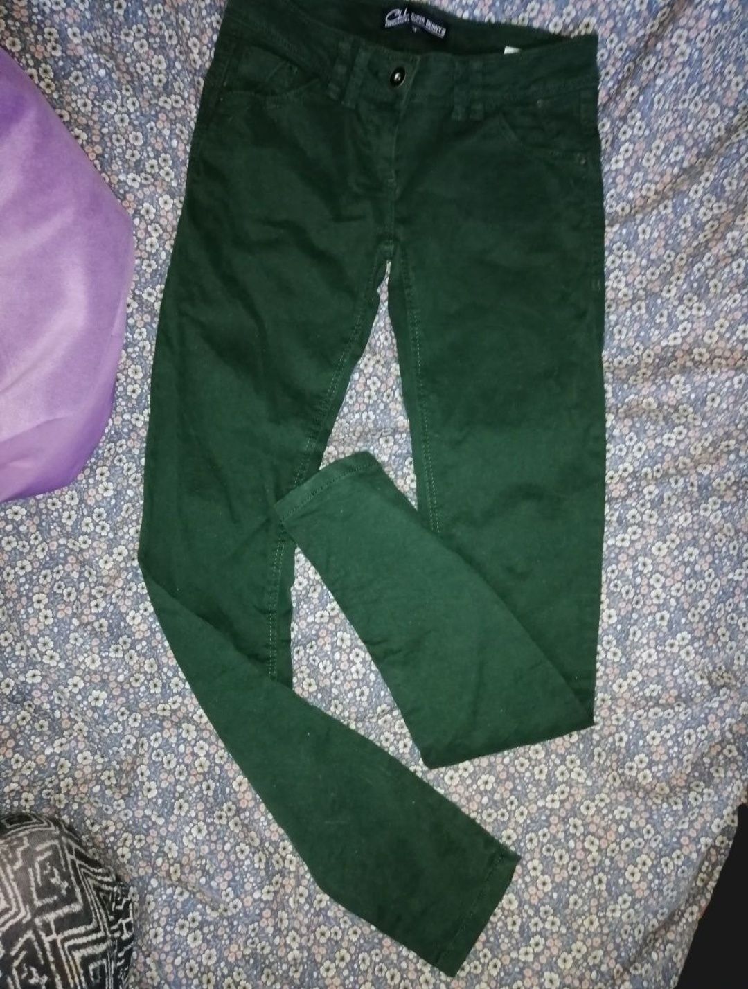 C&A spodnie materiałowe zwężane rurki skinny miły materiał xs