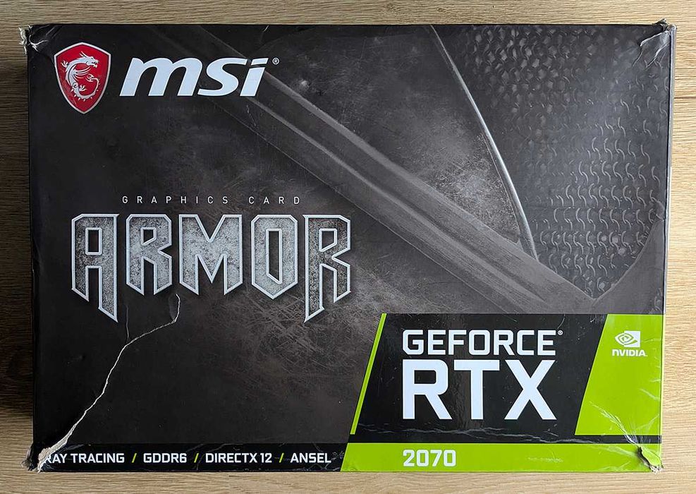 Karta Graficzna RTX 2070 MSI Armor 8GB - repaste, AI, CUDA, do gier