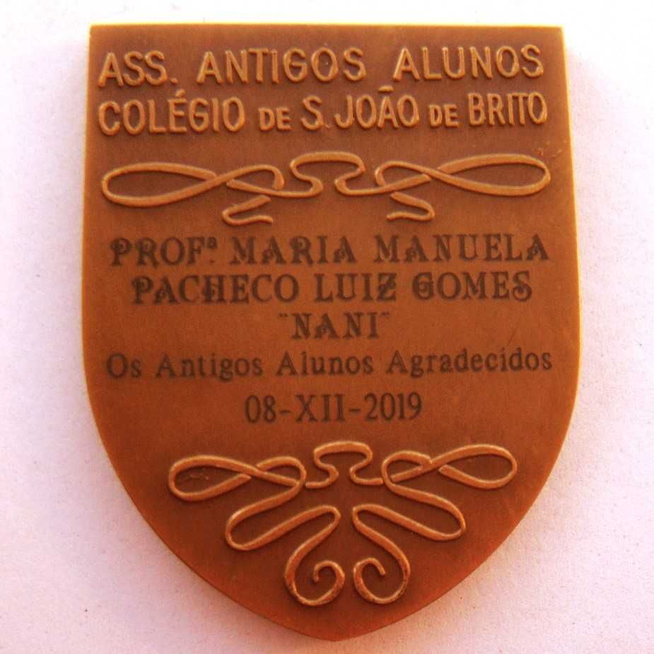Medalha de Bronze Educação Escola Colégio S. João de Brito em Estojo