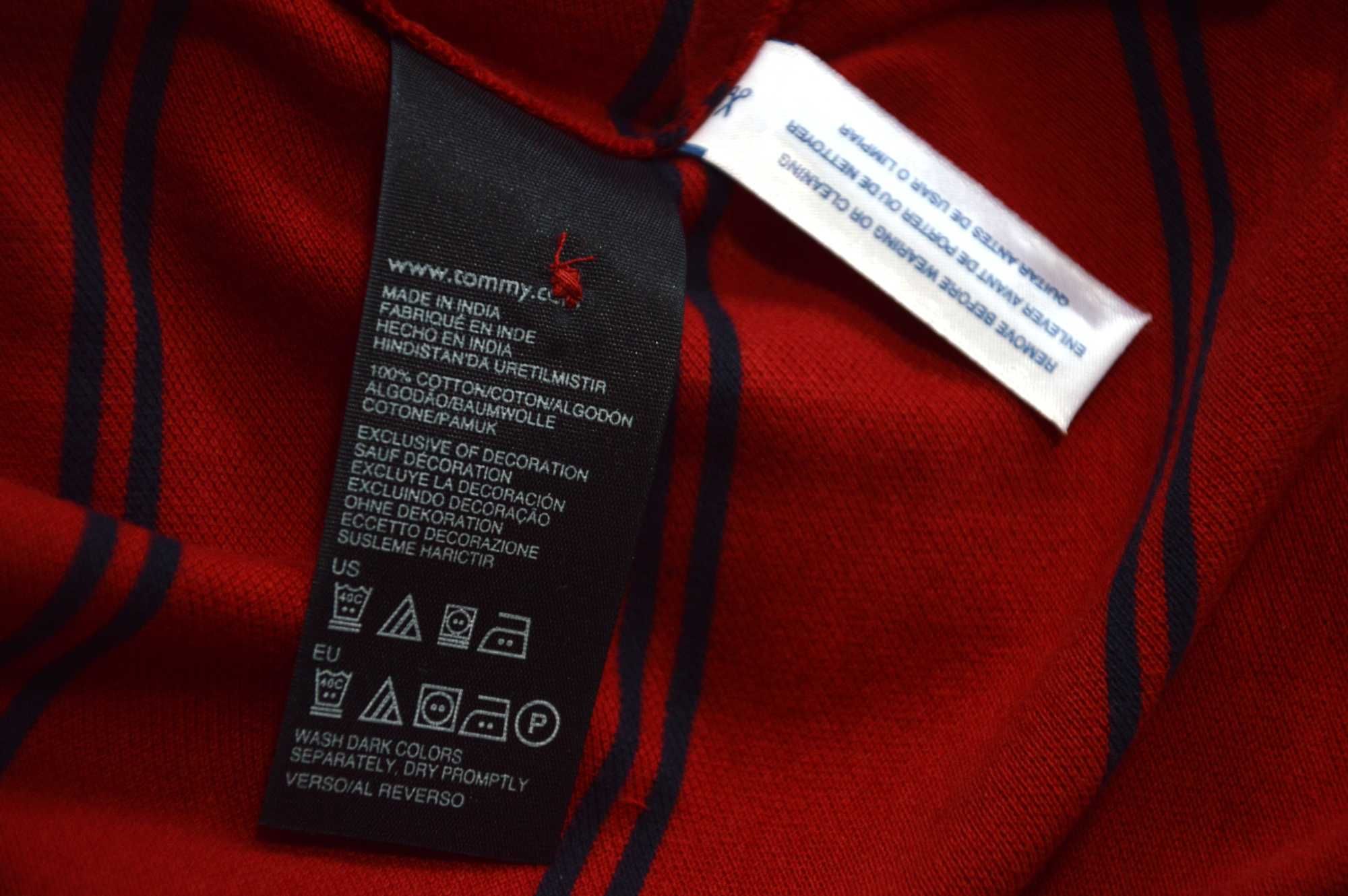 Polo Tommy Hilfiger Custom Fit Bordowy Kolor oryginał różne rozmiary