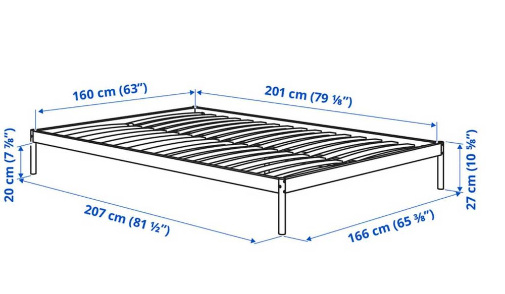 White Queen IKEA Minimalist Bedframe great condition