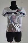 T-shirt Desigual biały, srebrny, granat