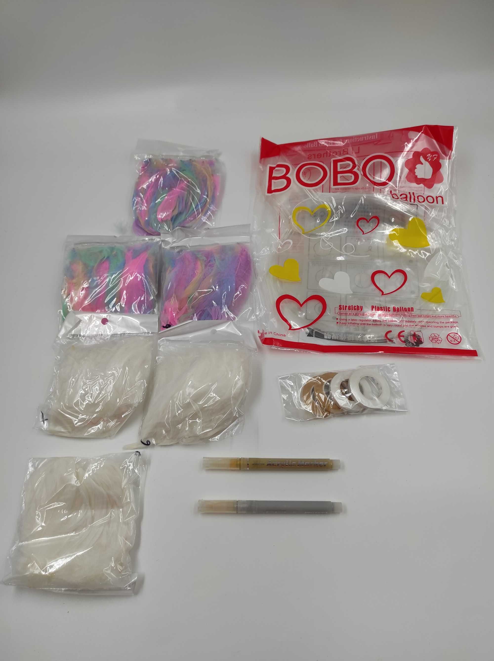 Balony Bubble Bobo przezroczyste 20 szt + dodatki