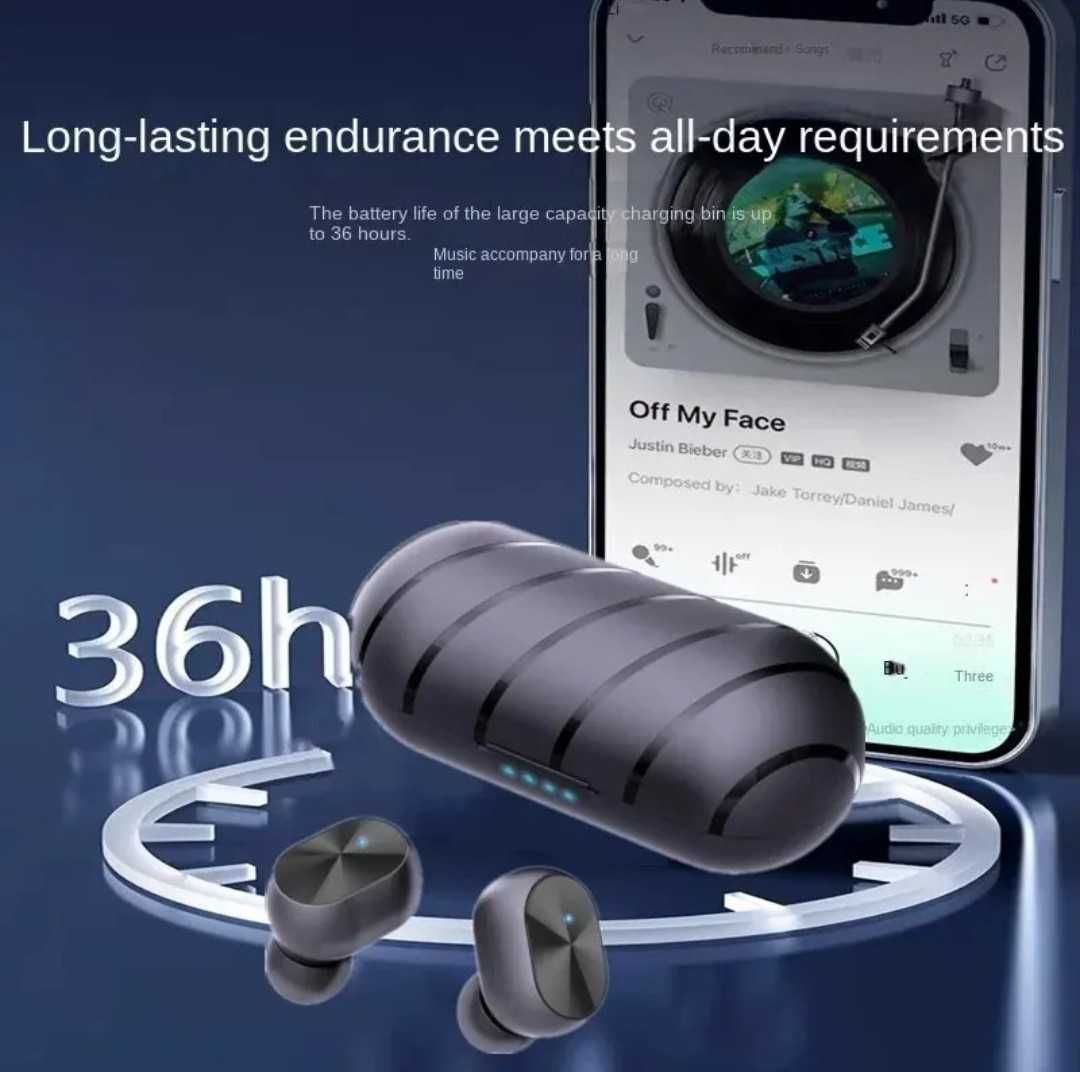 MaxTune T66: Słuchawki HIFI Bluetooth 5.3- Premium Audio, Wodoszczelne