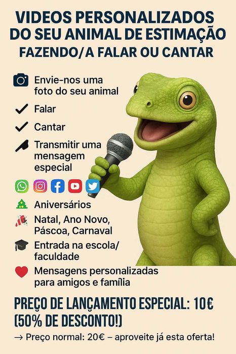 Criação de Vídeos Personalizados com o Seu Animal de Estimação