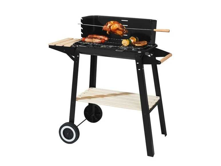 nowy duży Grill na kółkach GRILLMEISTER na węgiel drzewny Kansas