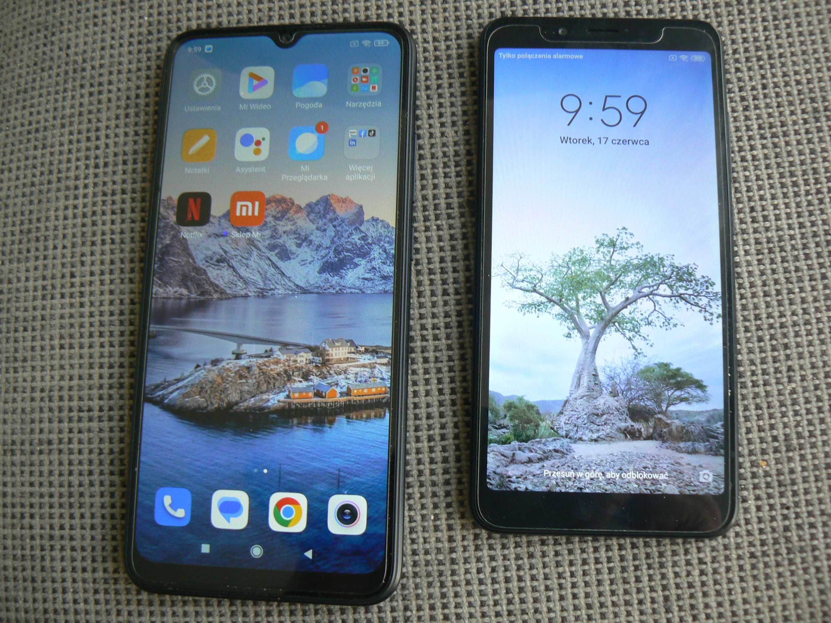 Telefon  Xiaomi redmi 9a ekran cały i redmi note 6a ekran cały
