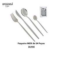 Faqueiro 24 Peças Inox de design By Arcoazul