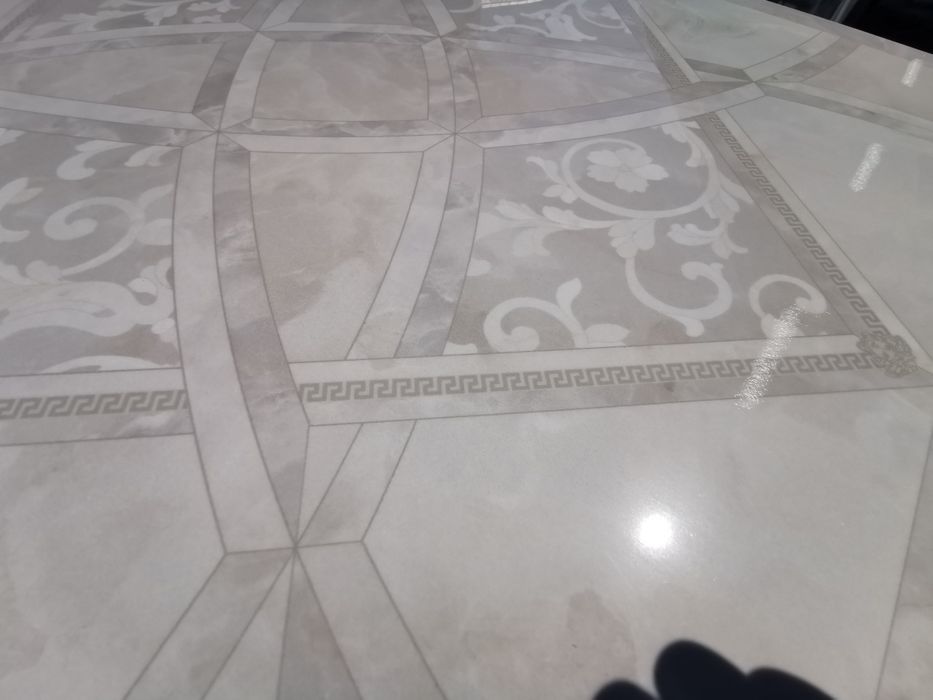 VERSACE Płytki gresowe Emote Onice Bianco Intarsio 78x78