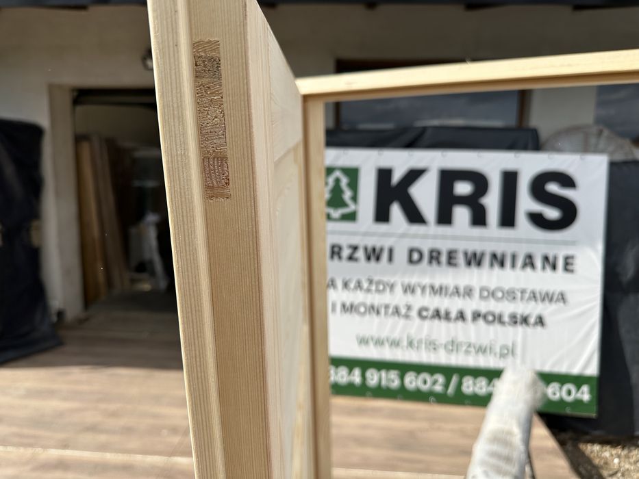 Drzwi lite drewniane sosnowe Na wymiar nietypowe Cała Polska i UE