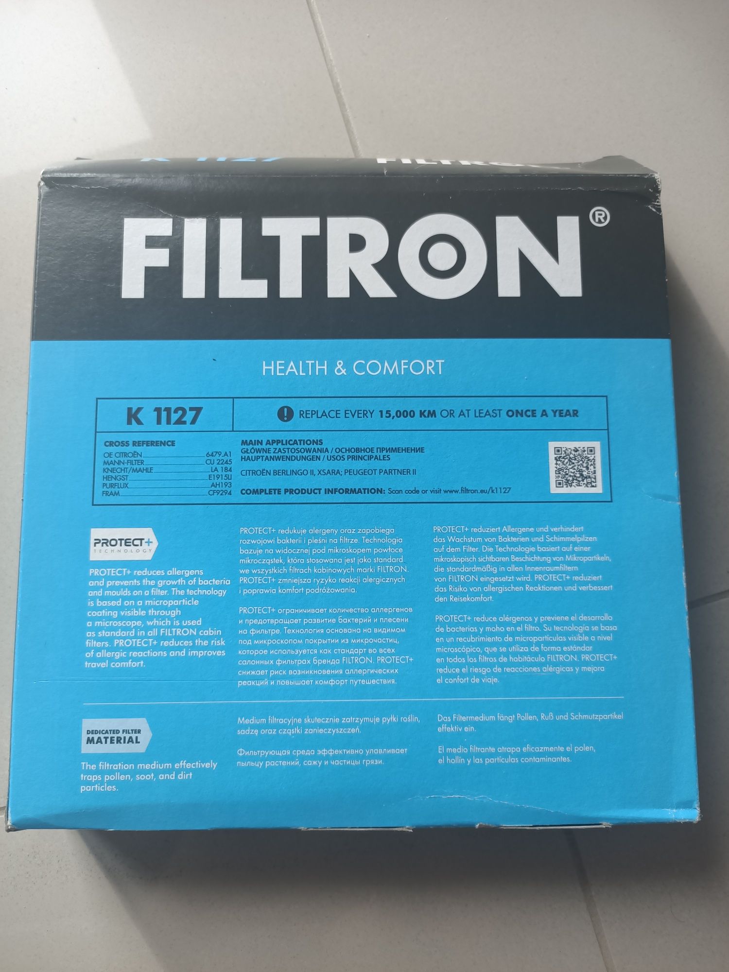 Filtron K 1127 Filtr, wentylacja przestrzeni pasażerskiej. Nowy