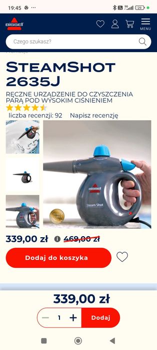Myjka parowa ciśnieniowa do okien Bissel parownica do czyszczenia
