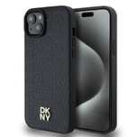 Etui DKNY Leather Monogram Pattern Metal Logo MagSafe na iPhone 15 Plu