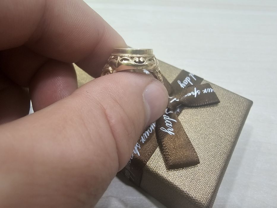 Złoty sygnet męski BEZ OCZEK ROZMIAR 25 PR 585