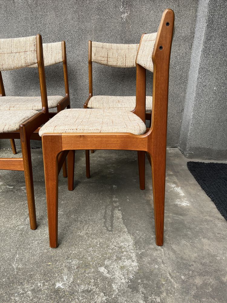 set 4 krzesła tekowe duńskie lata 60 skandynawia vintage