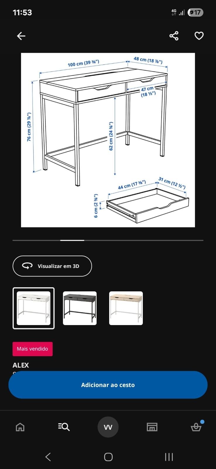 Secretaria ikea branca