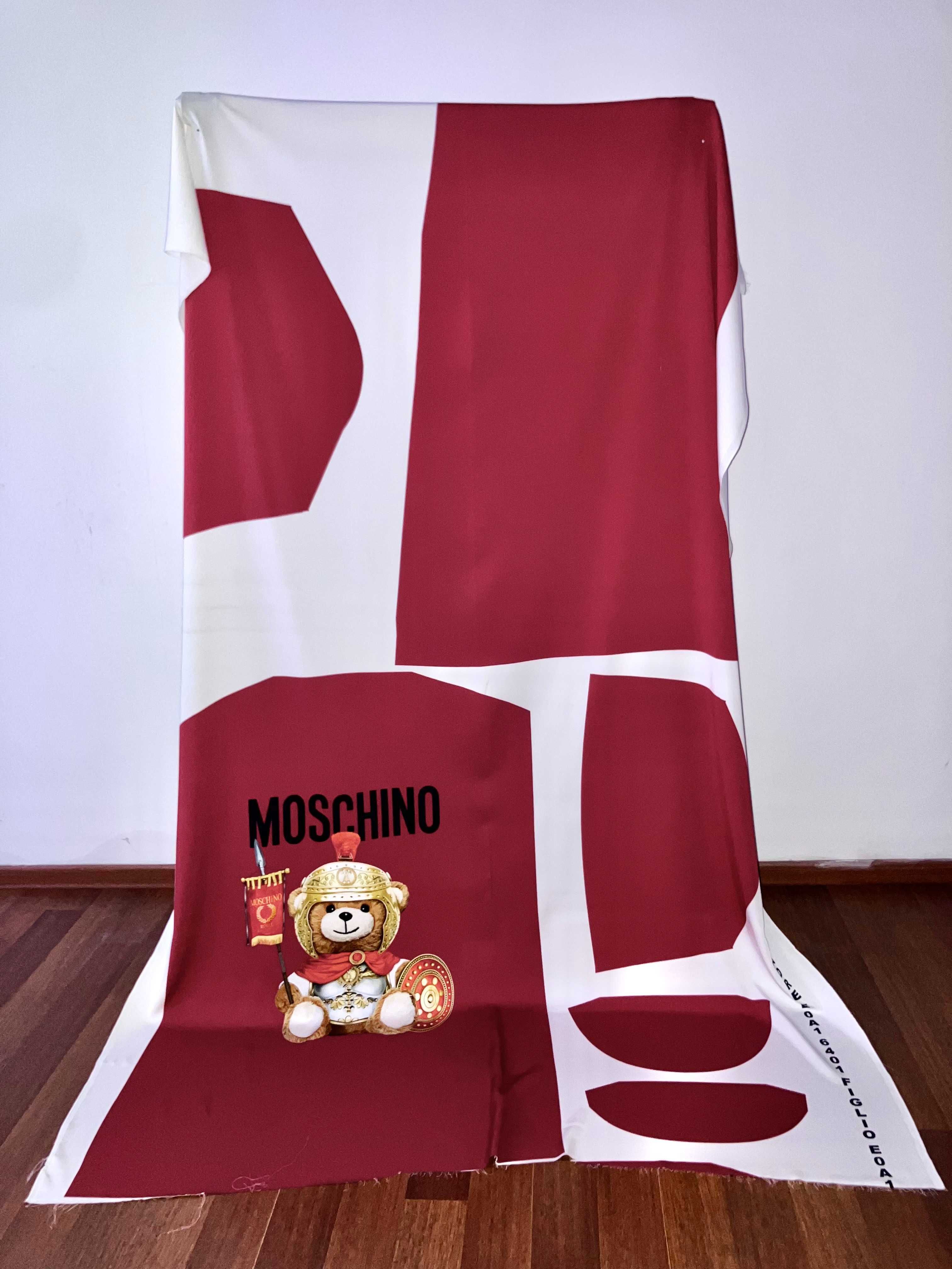 ekskluzywny materiał tkanina wiskoza Moschino Roman Teddy Bear miś