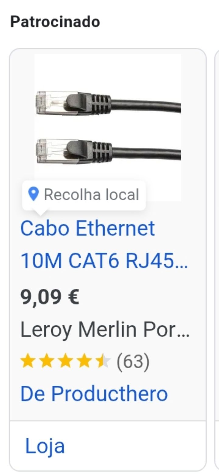 Vendo cabo de rede
