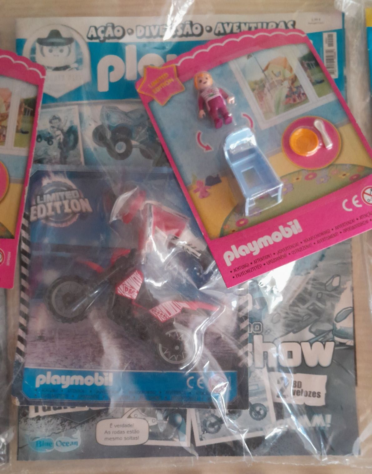 Playmobil lote figura boneco animais acessório revista edição limitada