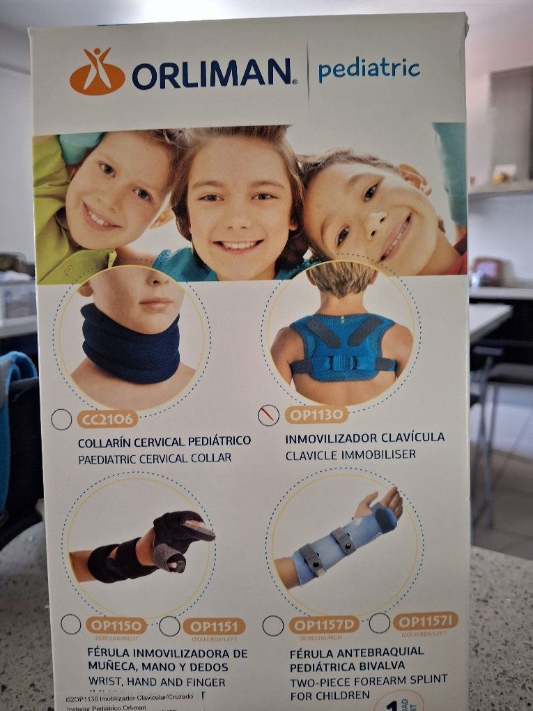 Imobilizador clavícula criança