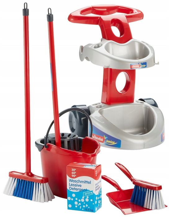 Wózek Do Sprzątania Vileda Klein 6721 Zestaw 6w1 Dla Dzieci Prezent