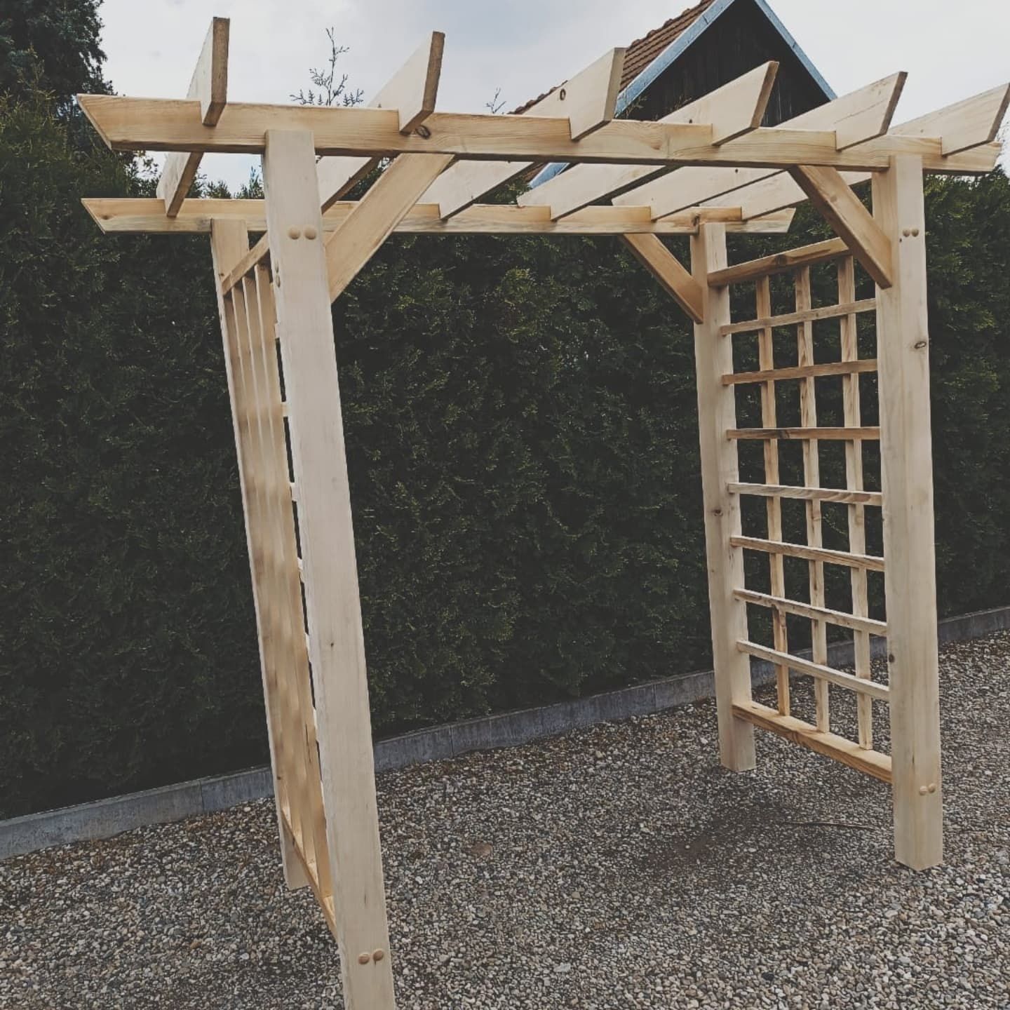 Pergola duża drewniana 180 cm x 210 cm x 100 cm
