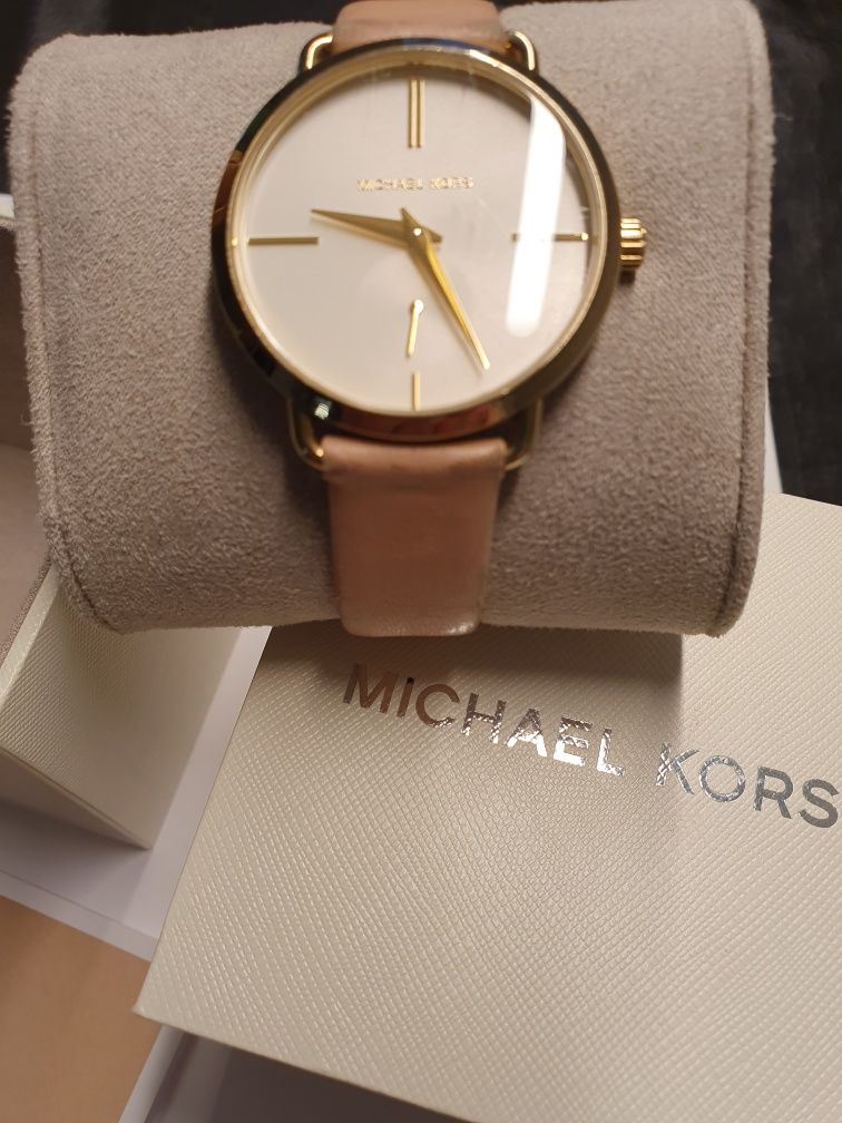 MICHAEL KORS zegarek oryginalny, bialo- złoty