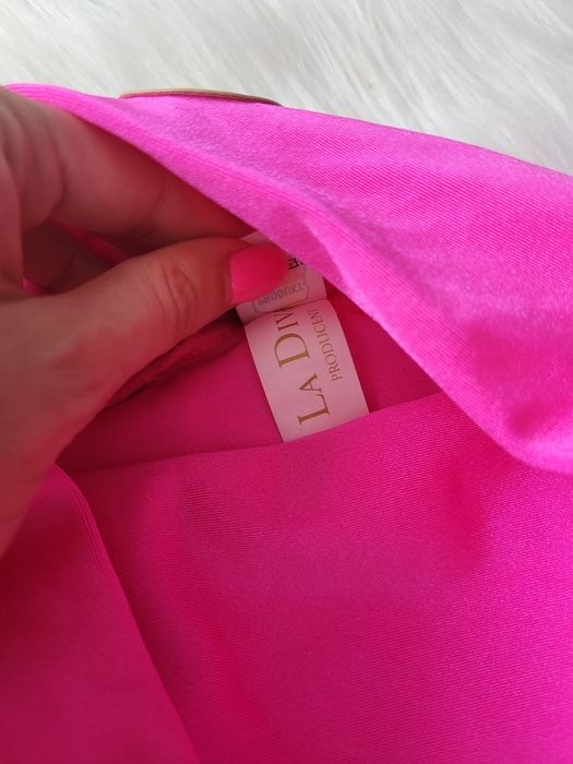 Leginsy Lycra La Diva róż neon  klamra lew polski producent