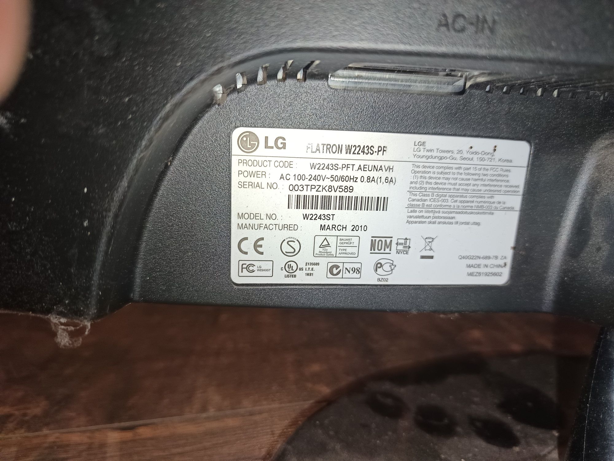 Monitor do komputera Lg