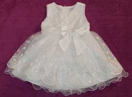Платье для принцессы белое от 6 мес.до 1 года