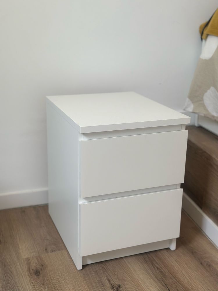 2 Cómodas (MALM) com 2 gavetas, branco, 40x55 cm
