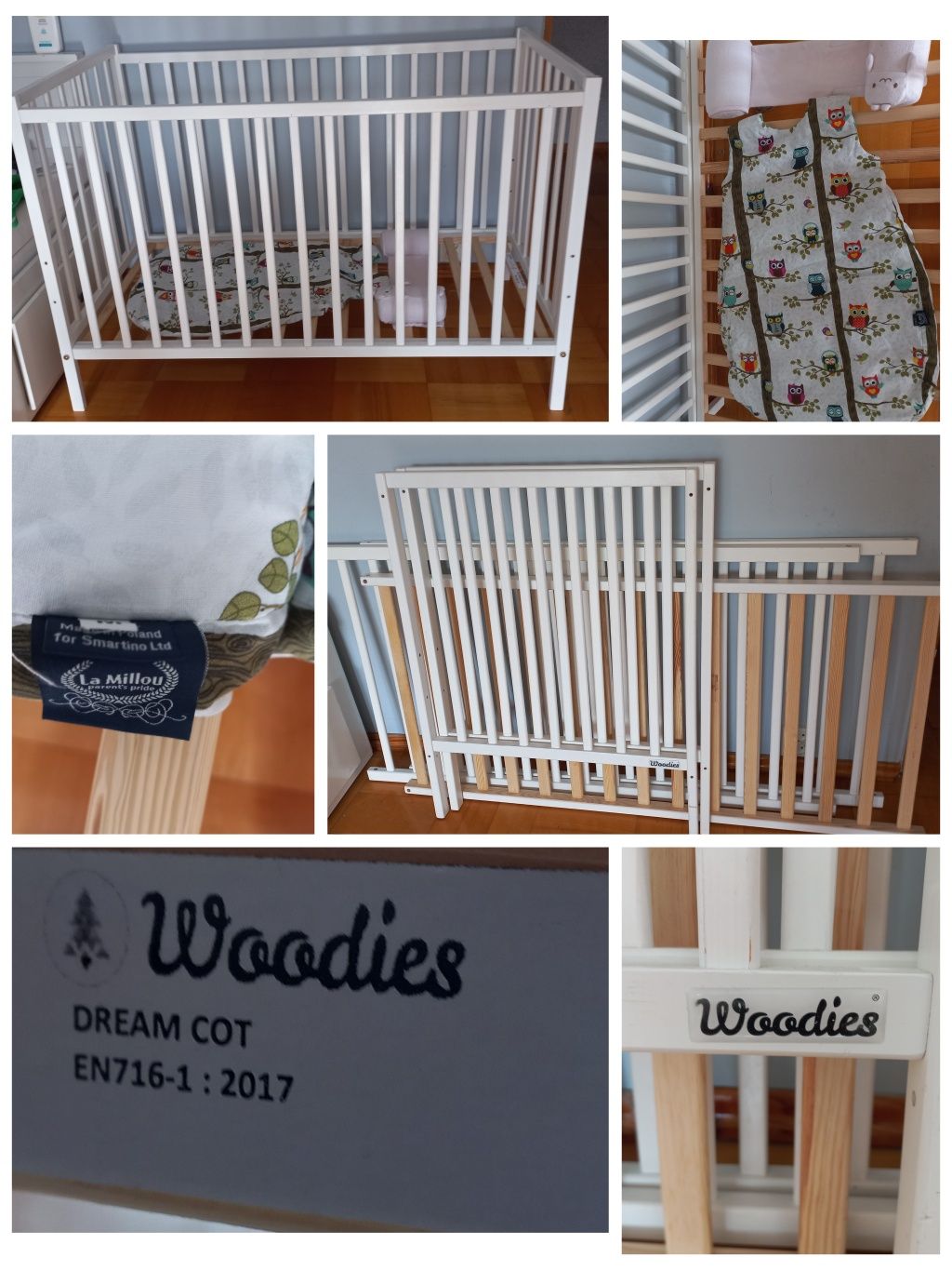 Woodies Dream Cot łóżeczko sosnowe z atestem ,gratisy