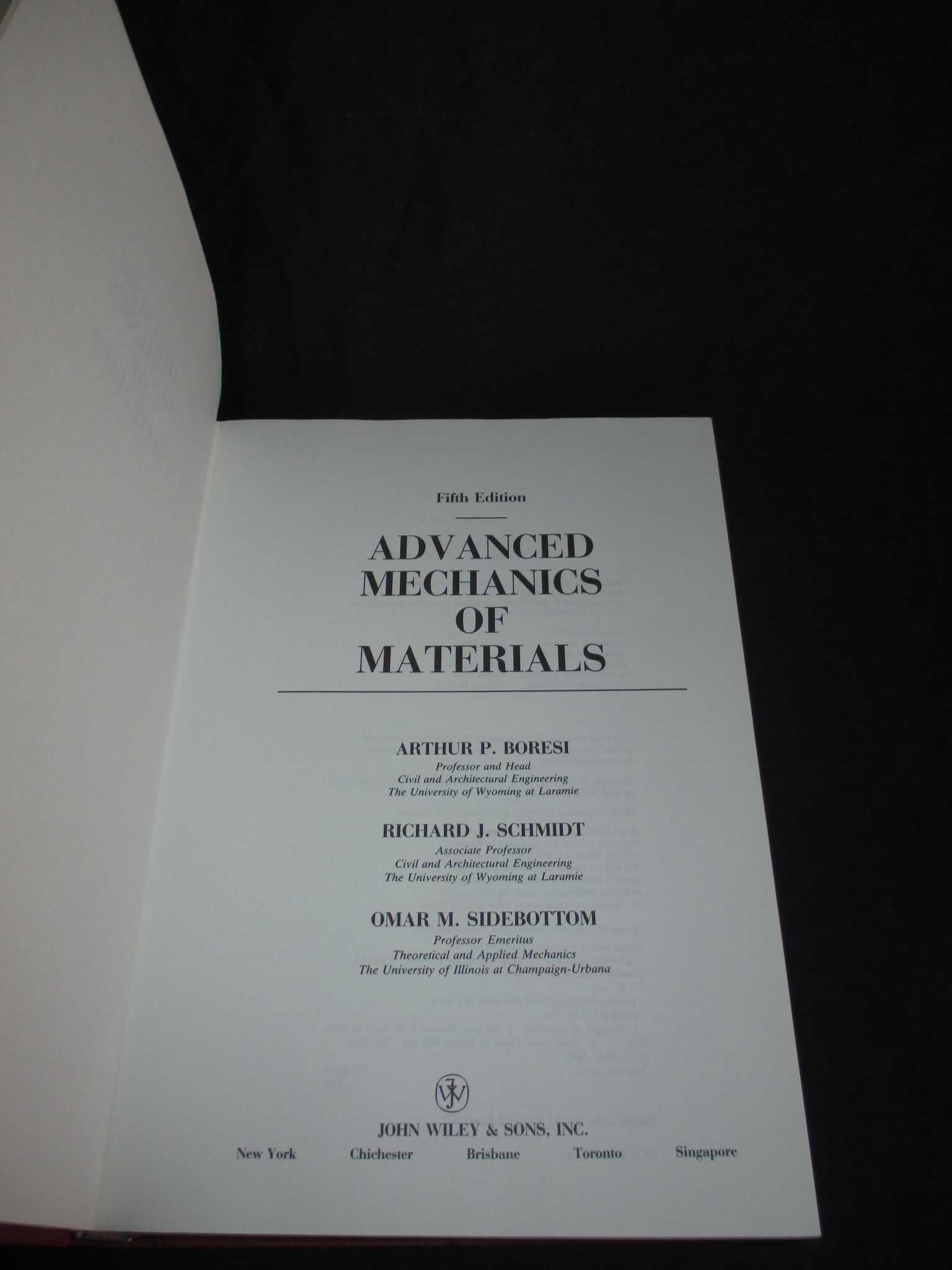 Livro Advanced Mechanics Of Materials Arthur P. Boresi