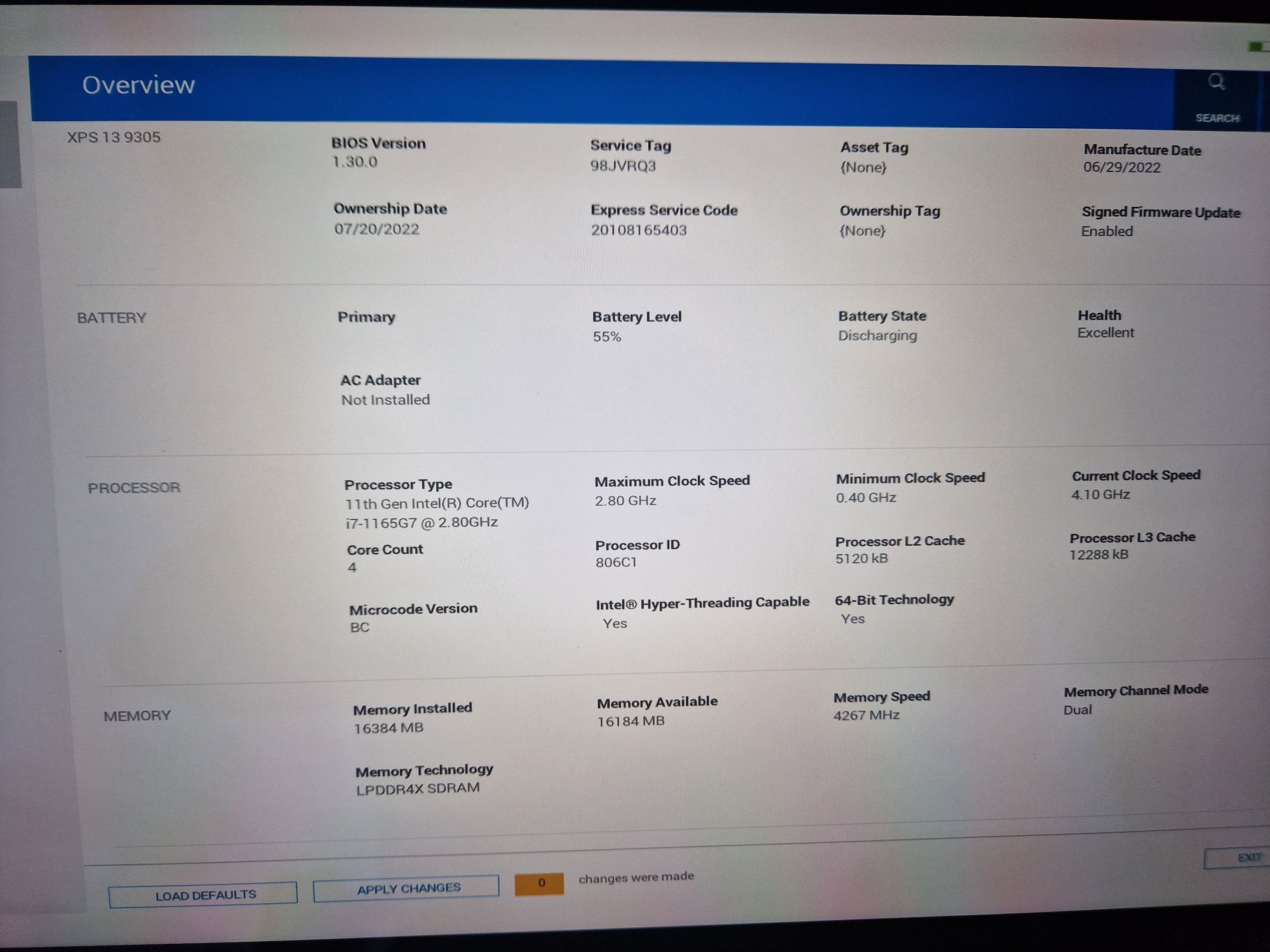 Ноутбук Dell XPS 9305 i7- 1165G7 16GB 512GB 4K