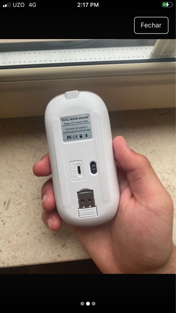 Rato de computador branco