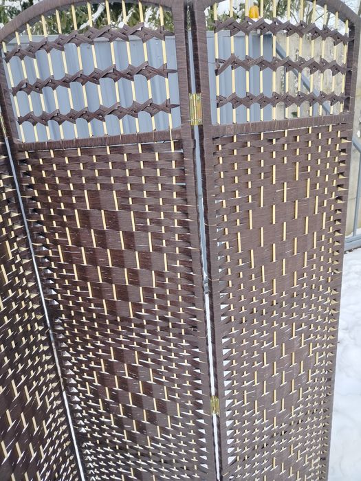 Parawan boho wiklina 2 sztuki wiklinowy osłona dekoracja