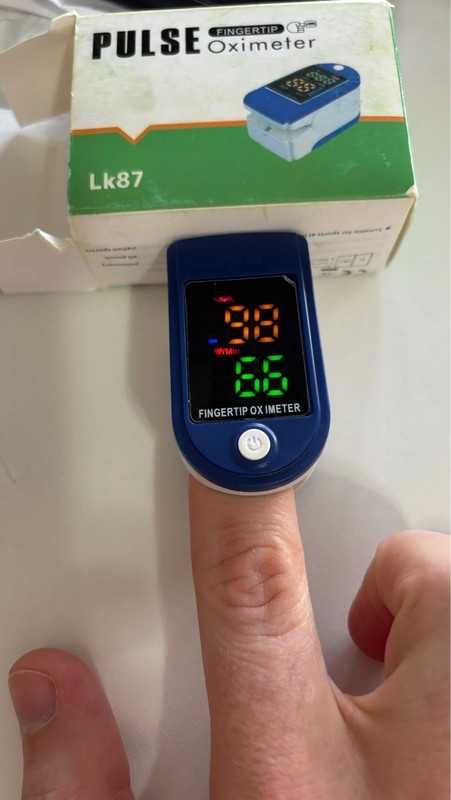 Oxímetro De Pulso Fingertip Yuysan Lk87 Tela Led Azul