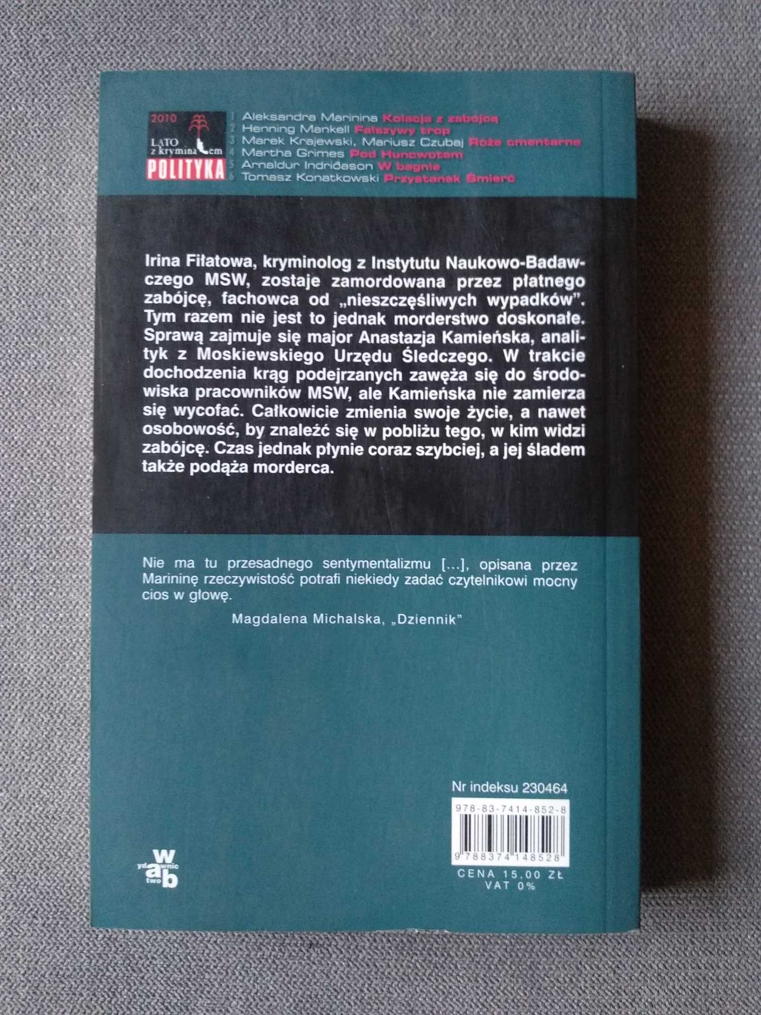 Książka "Kolacja z zabójcą" - Aleksandra Marinina