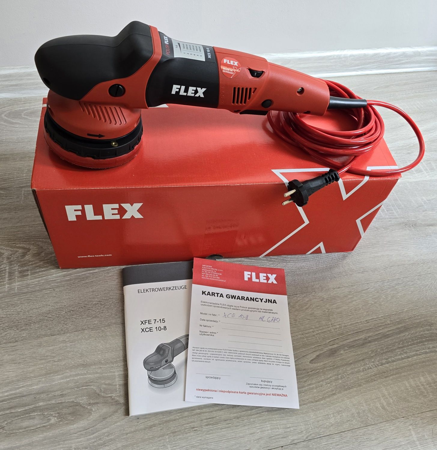 Flex XCE 10-8 125 polerka, maszyna polerska