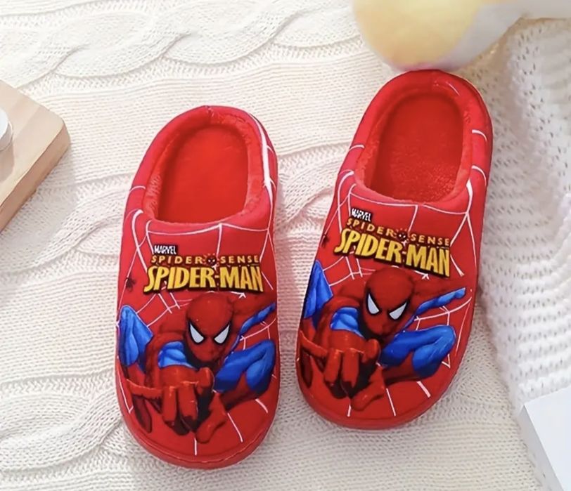 Тапочки дитячі з принтом Людини-павука
