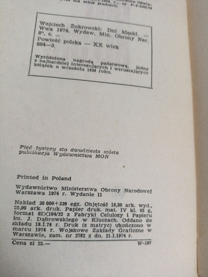 Dni klęski - Wojciech Żukowski