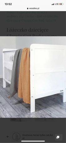 Łóżeczko dziecięce z materacem clasic cot bed woodies 140x70