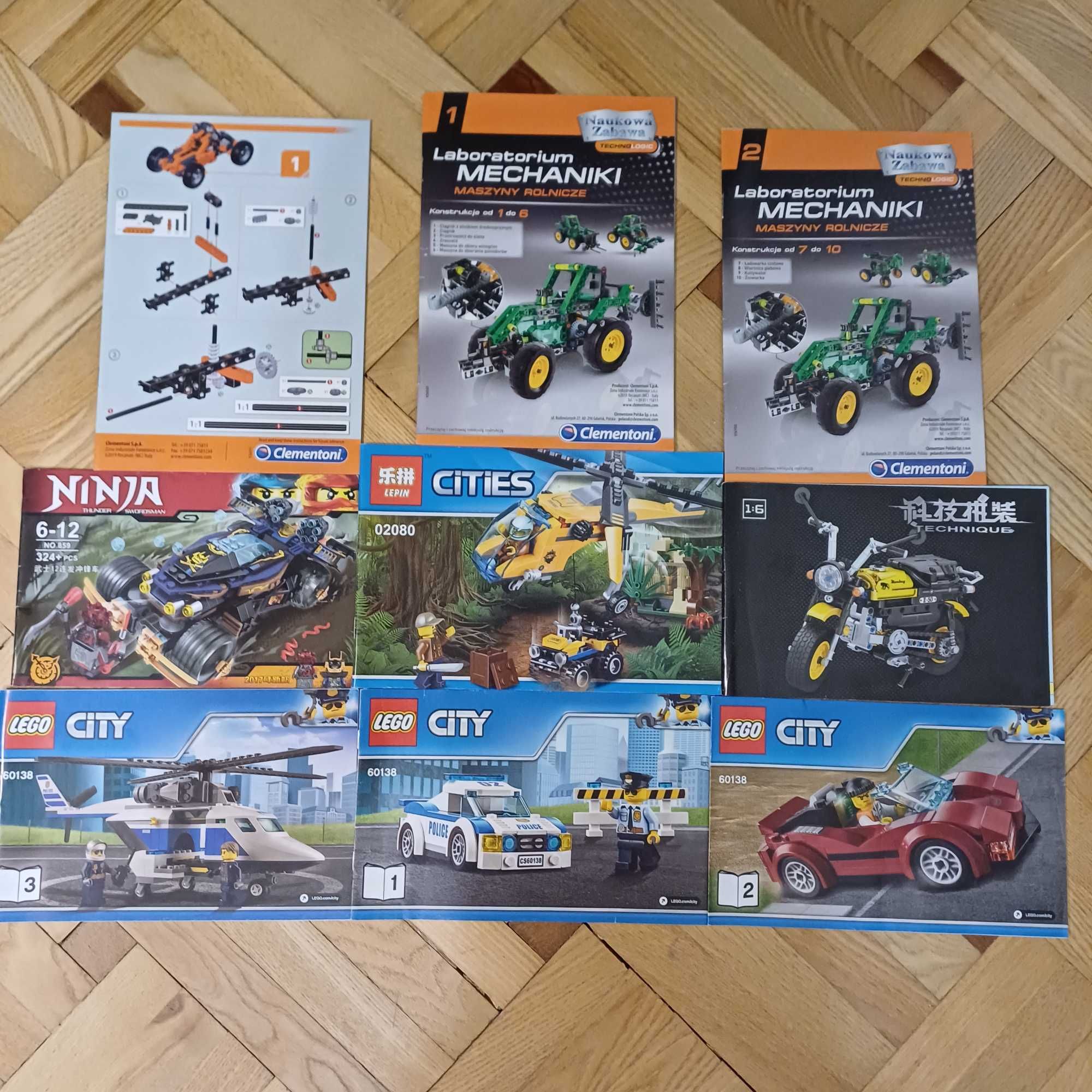 Duży zestaw lego mechanik, city i ninjago.