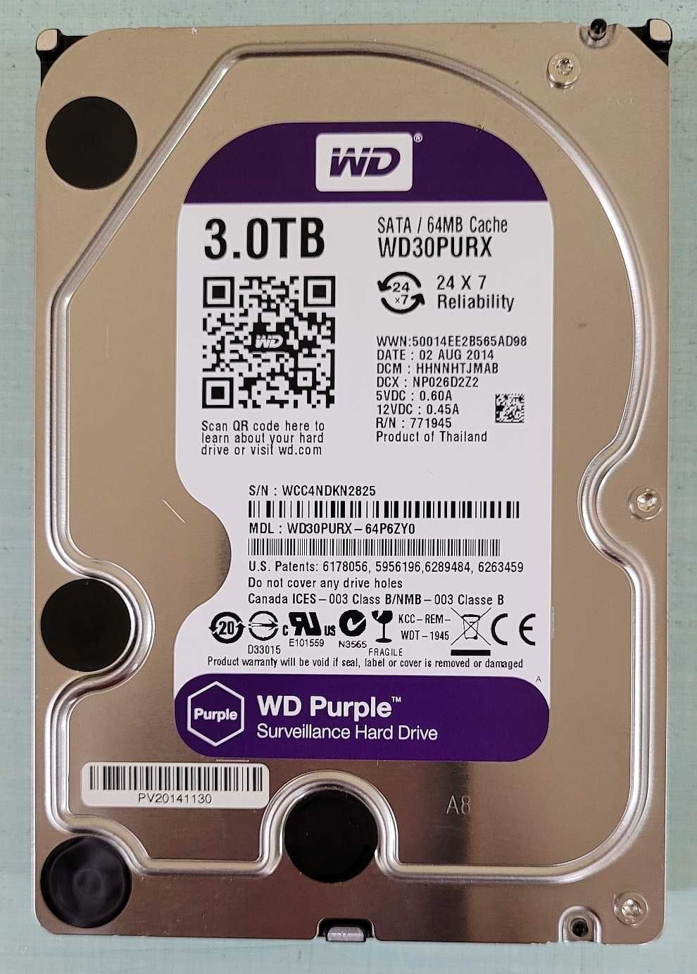 Dysk twardy WD Purple WD30PURX 3TB SATA III 3,5"