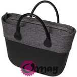 Czarny organizer do OBAG STANDARD +OPASKA plecionka czarno-szara OMAY