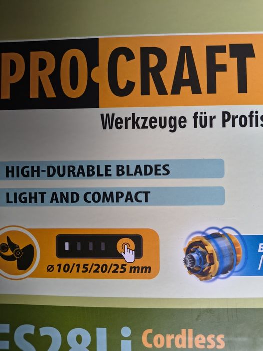 Акумуляторний секатор Procraft Es28li тушка або комплект