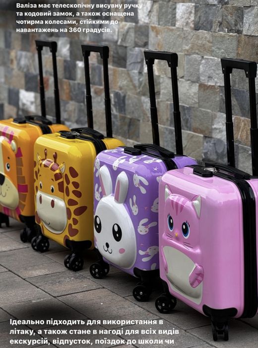 Дитячі валізи Чемодан дититячий Валіза для дітей