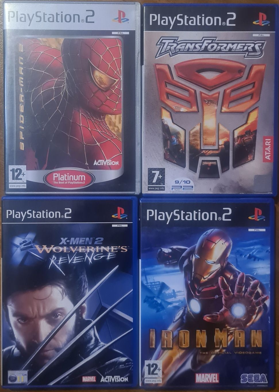 PS2,2 comandos,2 cartões 8gb,dragonball budokai 3,ironman,spider-man